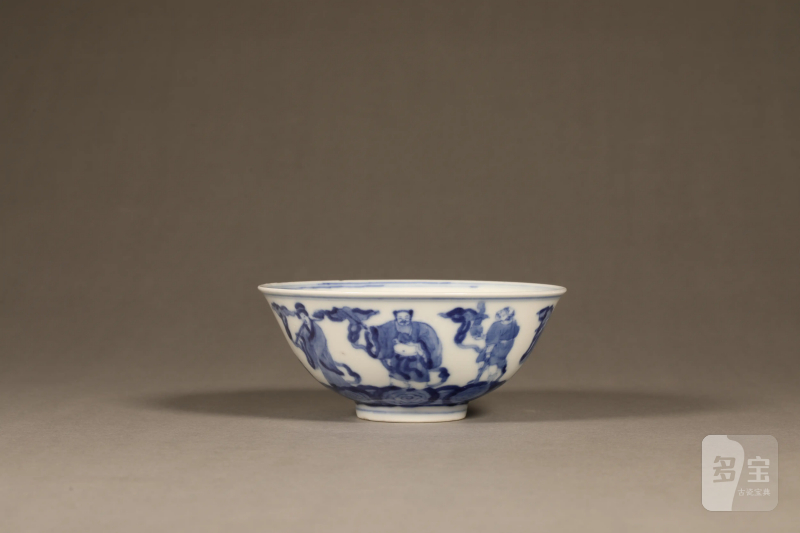 清光绪 青花八仙碗 - 图2